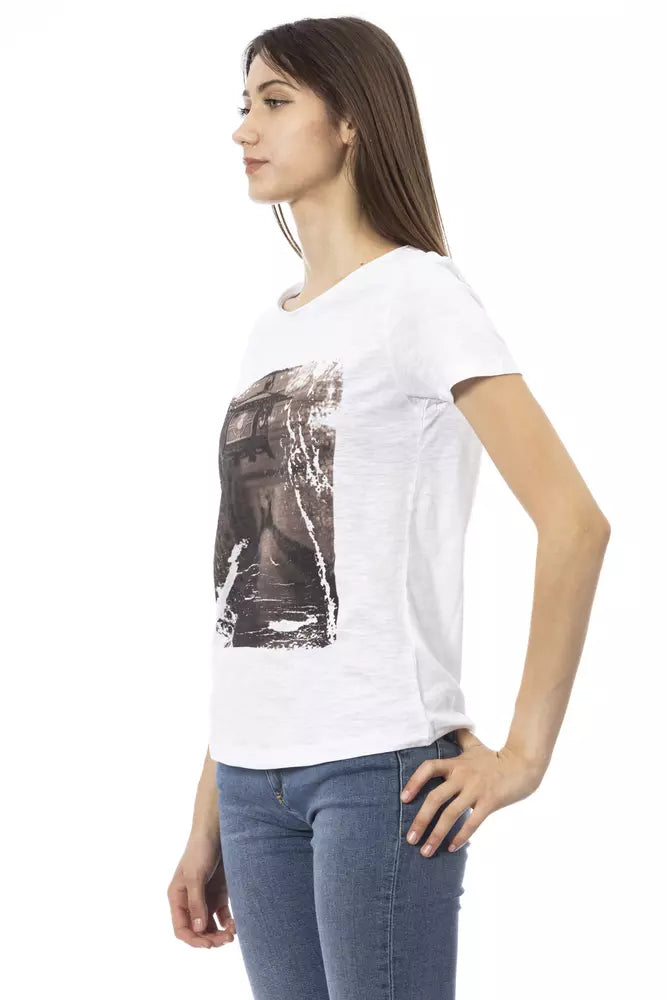 Trussardi Action White Cotton Tops & T-Shirts