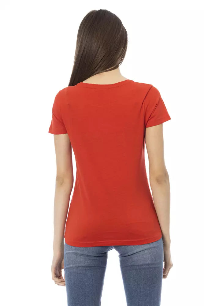Trussardi Action Red Cotton Tops & T-Shirts