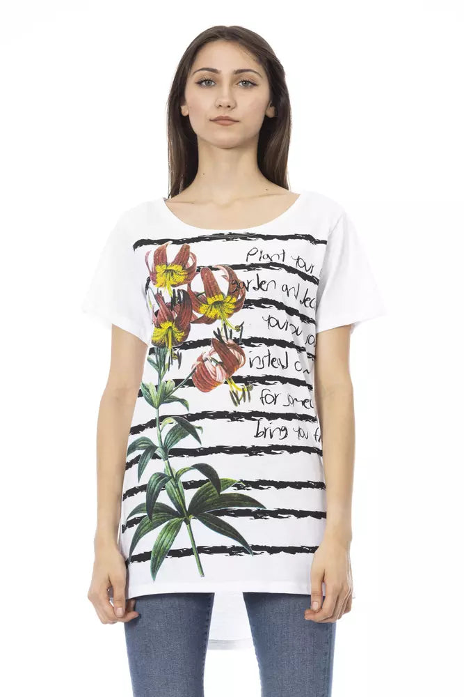 Trussardi Action White Cotton Tops & T-Shirts