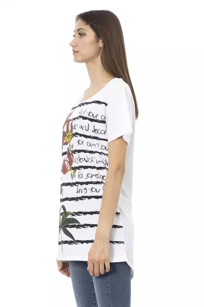 Trussardi Action White Cotton Tops & T-Shirts