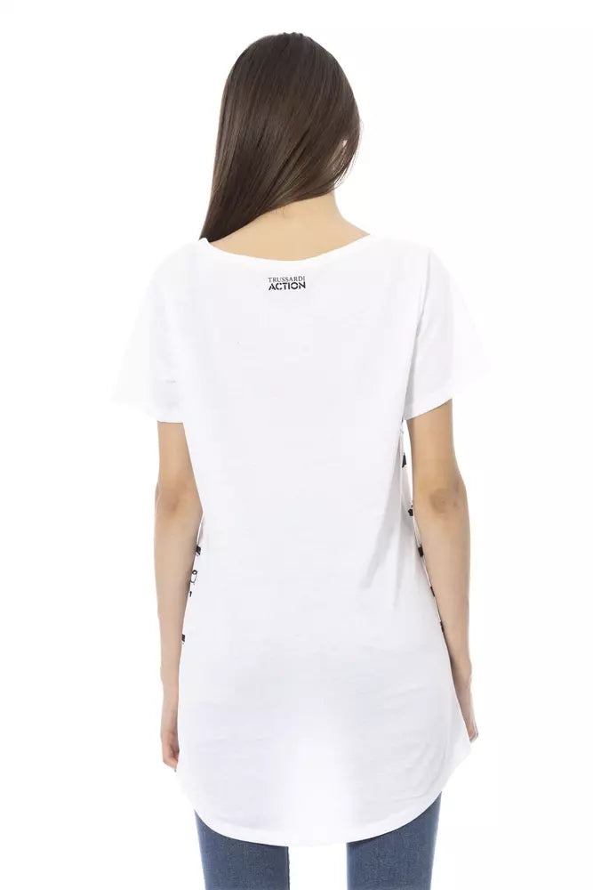 Trussardi Action White Cotton Tops & T-Shirts