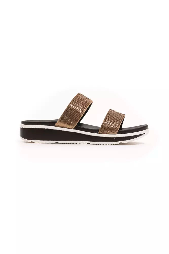 Péché Originel Damen-Sandale aus beigem Textil