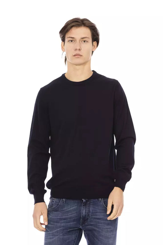 Maglione da uomo in tessuto blu Baldinini Trend