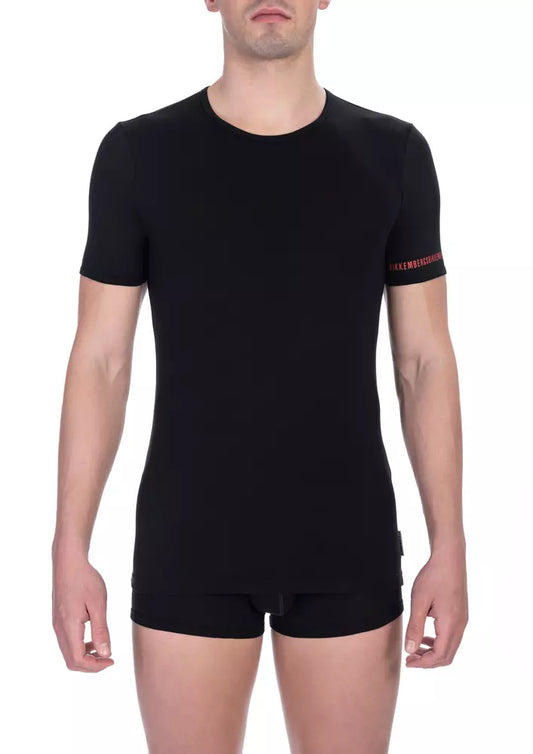 Bikkembergs Black Cotton Men T-Shirt Twin Pack