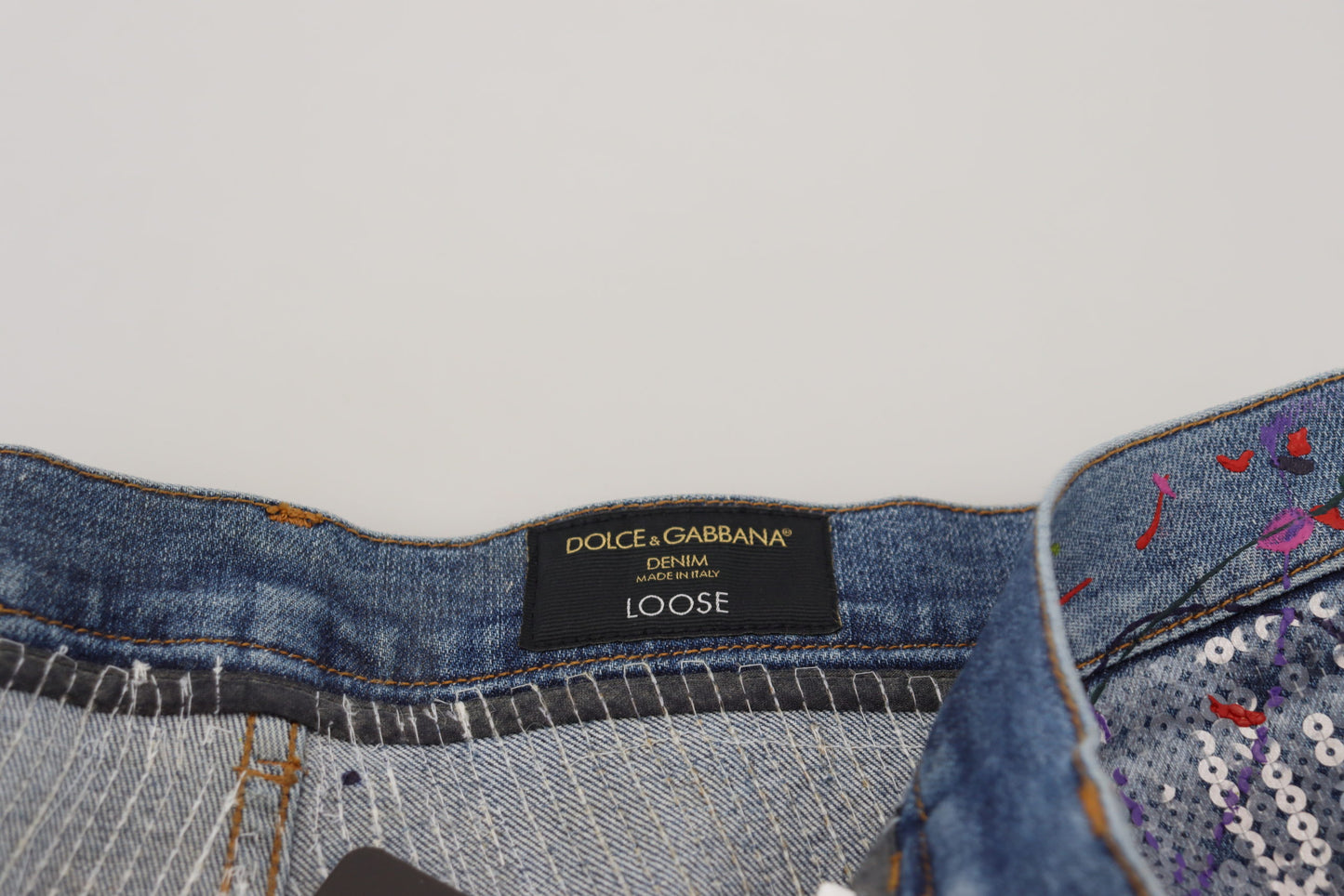 Dolce & Gabbana Exquisite Color Splash Denim-Hose