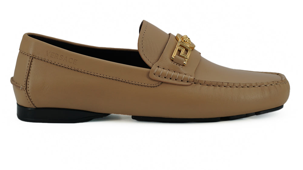 Versace Exquisite Medusa-Loafer aus goldfarbenem Leder