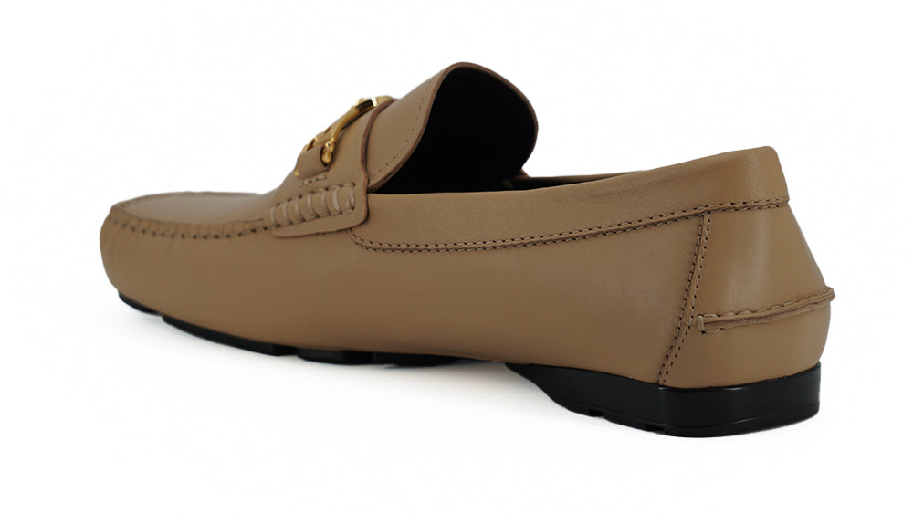 Versace Exquisite Medusa-Loafer aus goldfarbenem Leder
