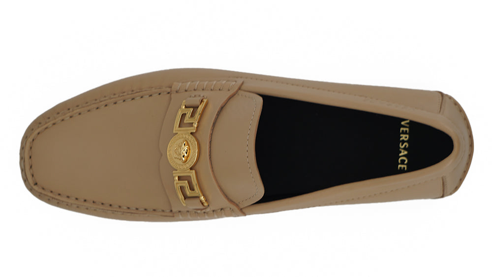Versace Exquisite Medusa-Loafer aus goldfarbenem Leder