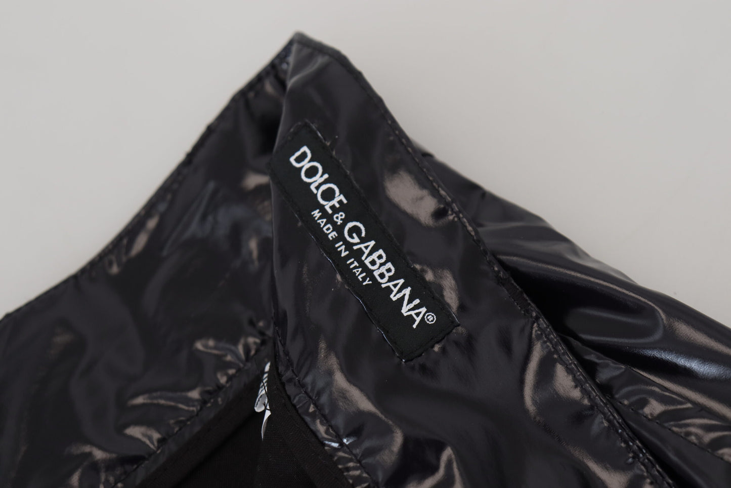 Dolce & Gabbana Glatte italienische MainLine-Hose in Schwarz