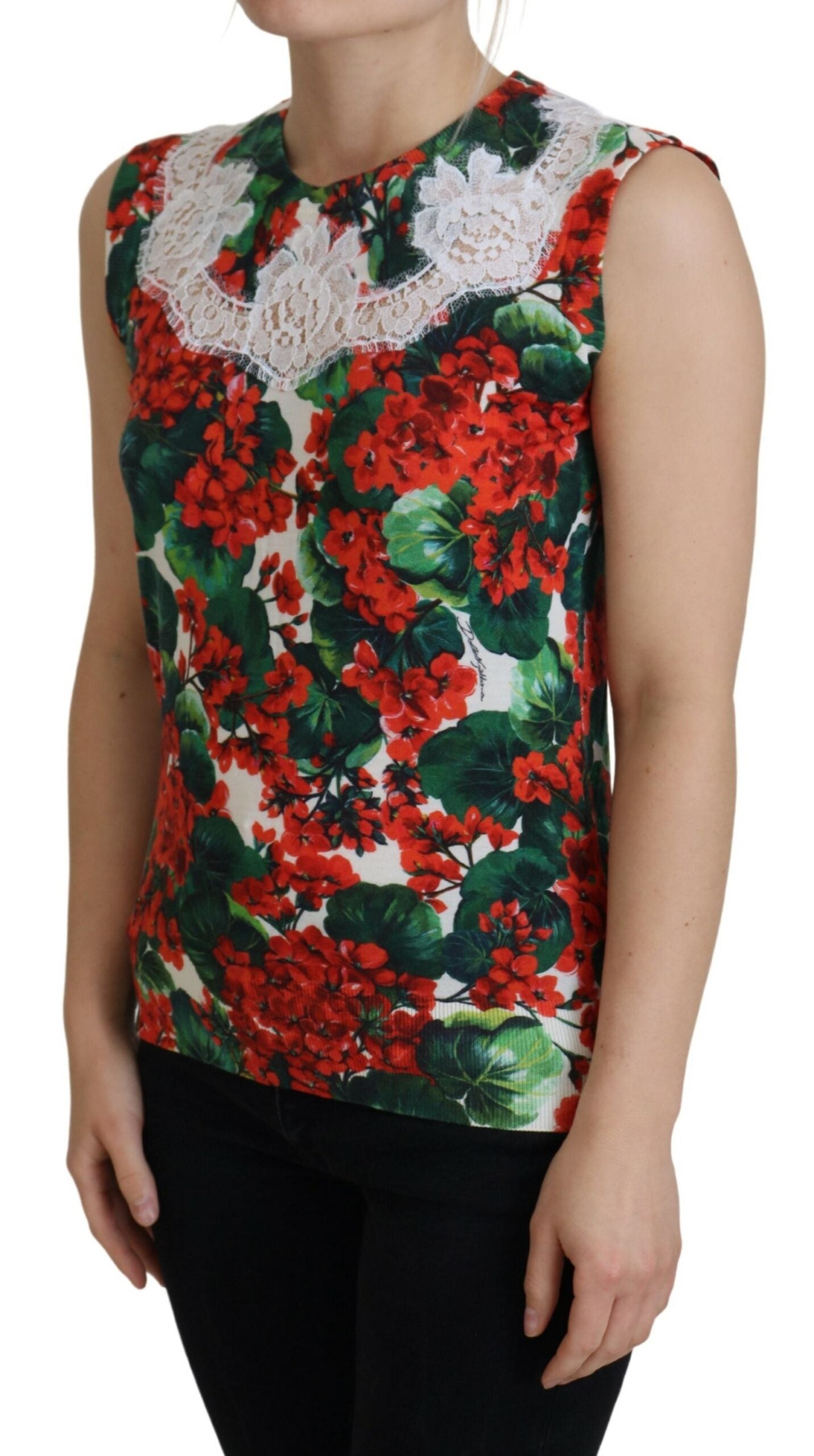 Dolce & Gabbana Schicke Tanktop-Weste mit Blumendruck