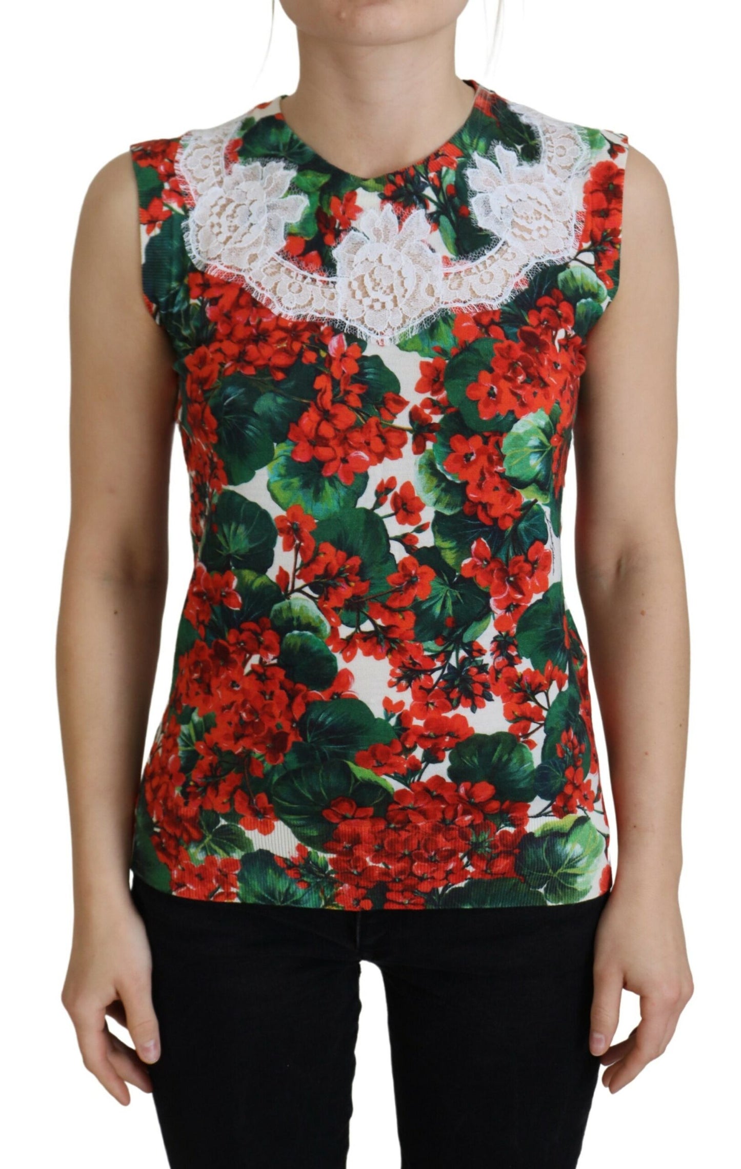 Dolce & Gabbana Schicke Tanktop-Weste mit Blumendruck
