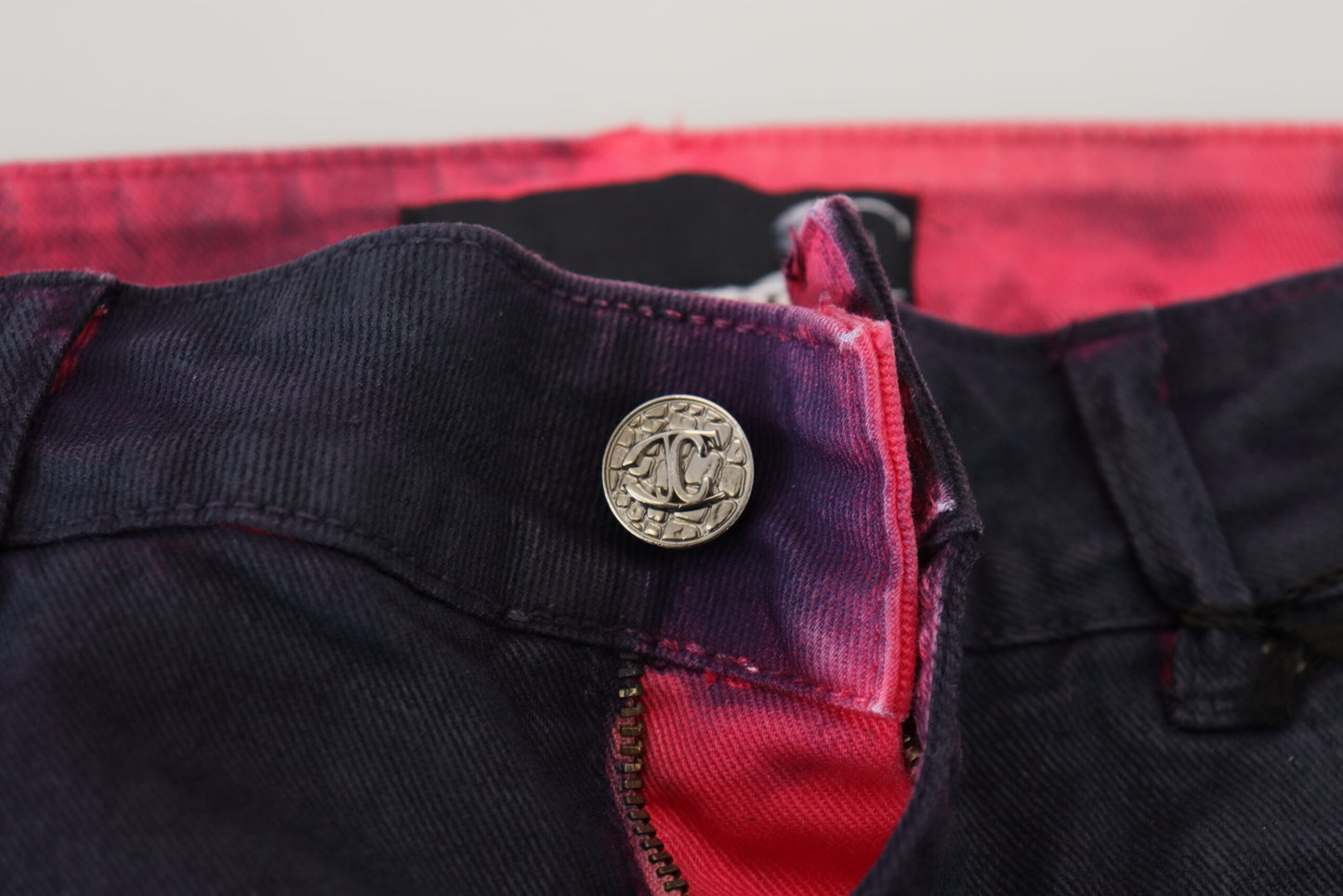 Pantaloni in denim a vita bassa neri eleganti Just Cavalli