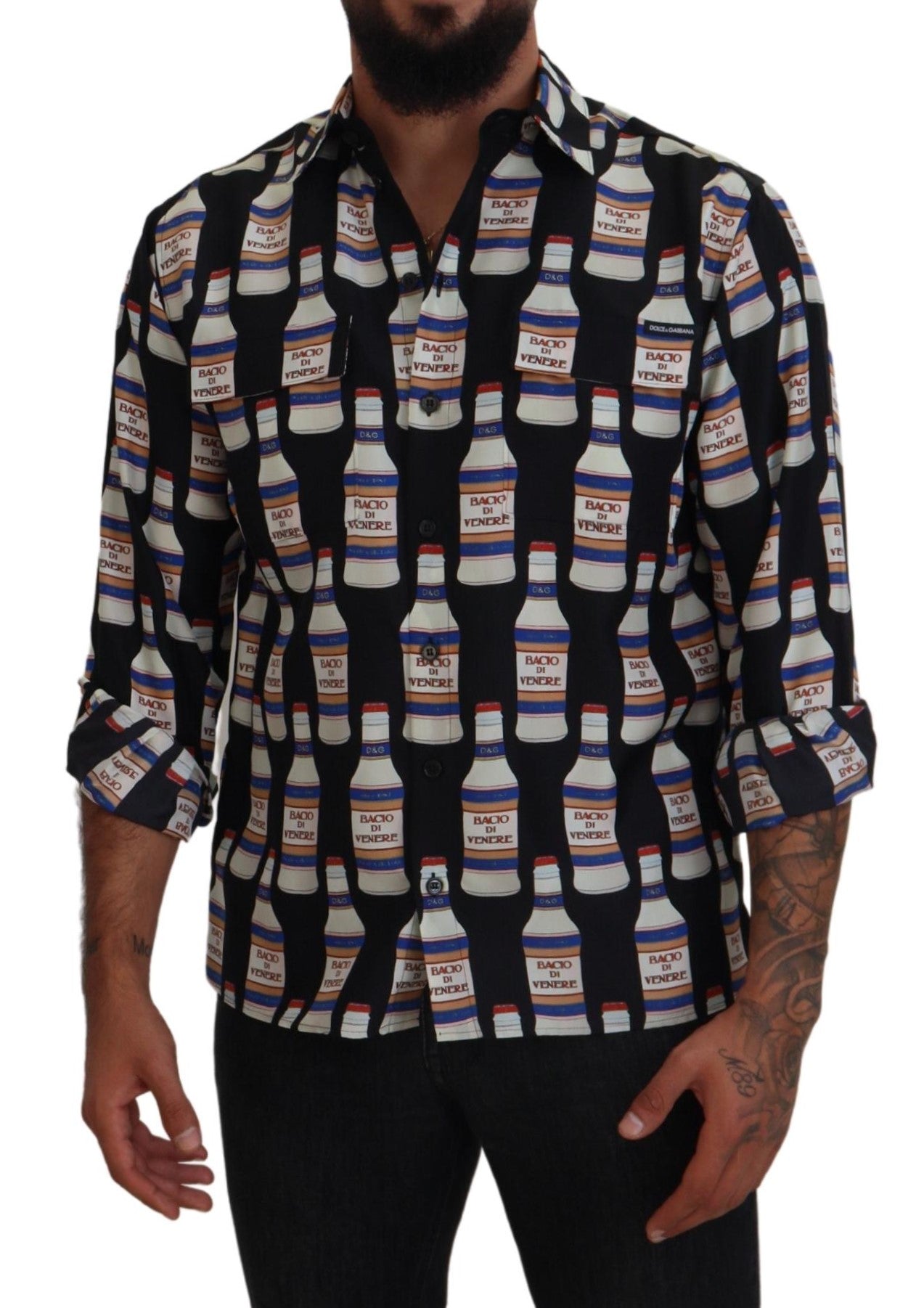 Camicia casual a maniche lunghe in seta elegante Dolce & Gabbana