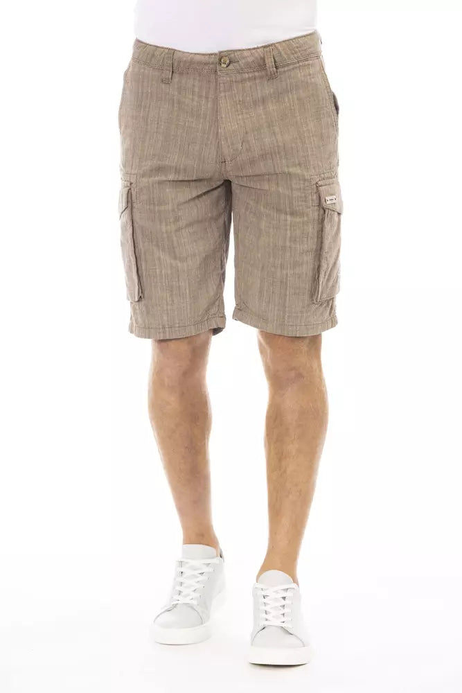 Baldinini Trend Brown Cotton Men's Cargo Short