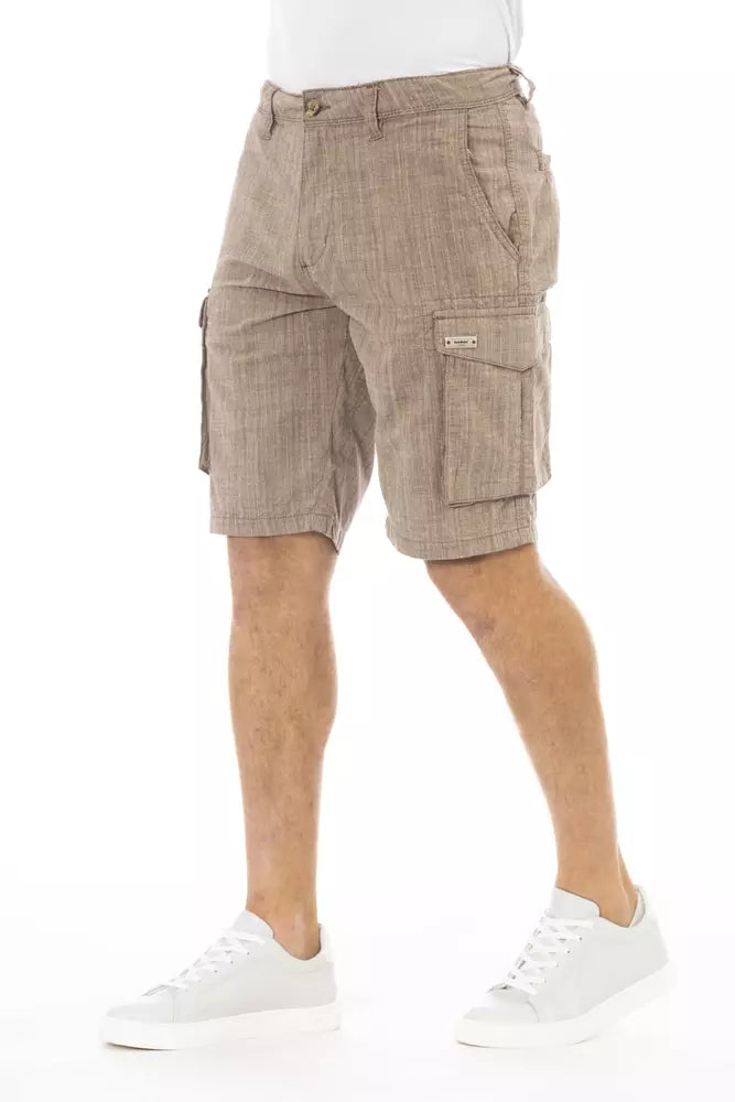 Baldinini Trend Brown Cotton Men's Cargo Short