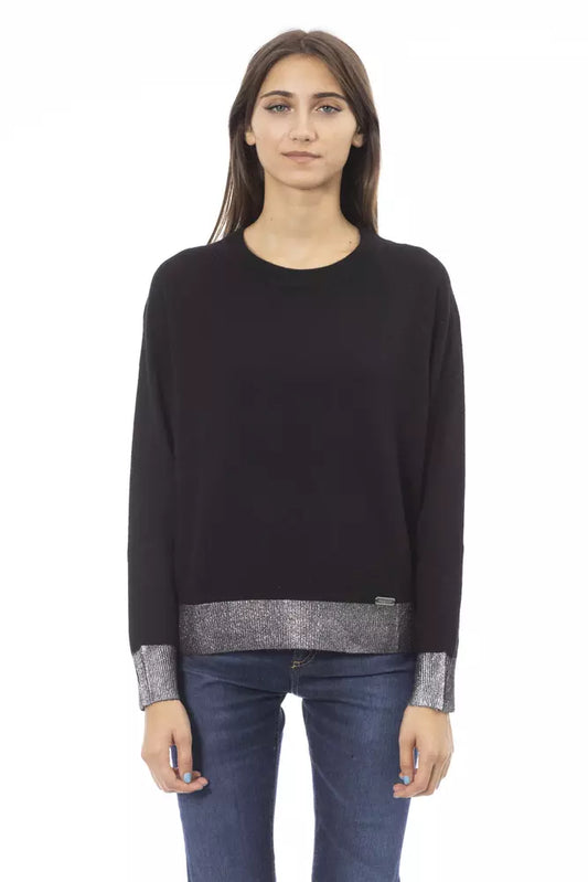 Maglione da donna in lana nera Baldinini Trend