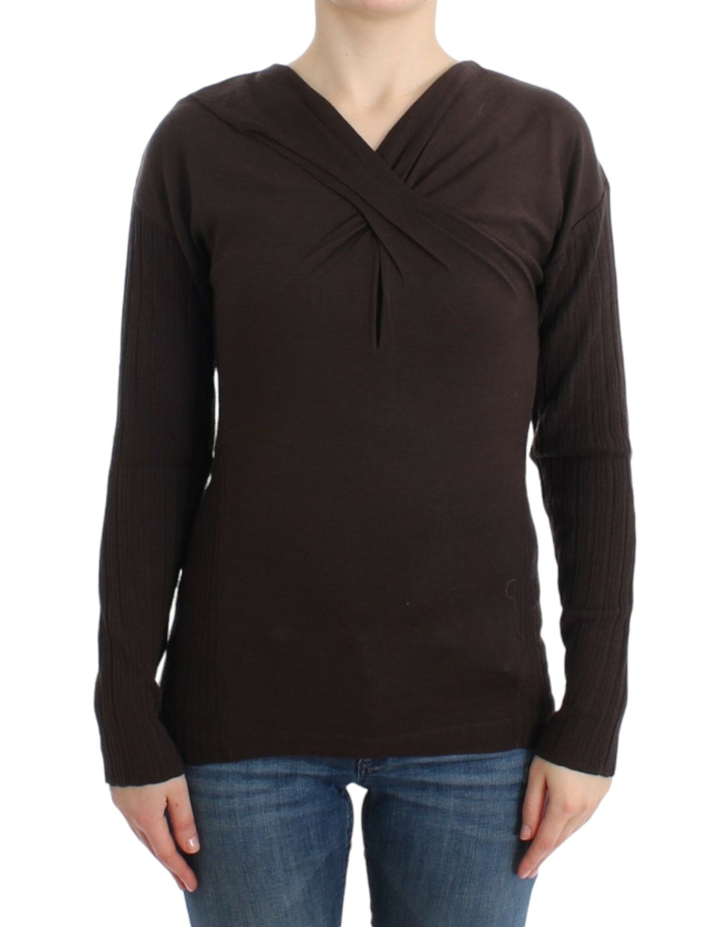 Cavalli Chic Pullover aus Schurwolle mit Schlüsselloch