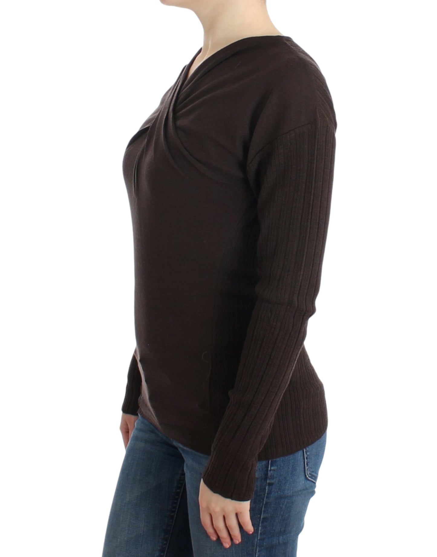 Cavalli Chic Pullover aus Schurwolle mit Schlüsselloch