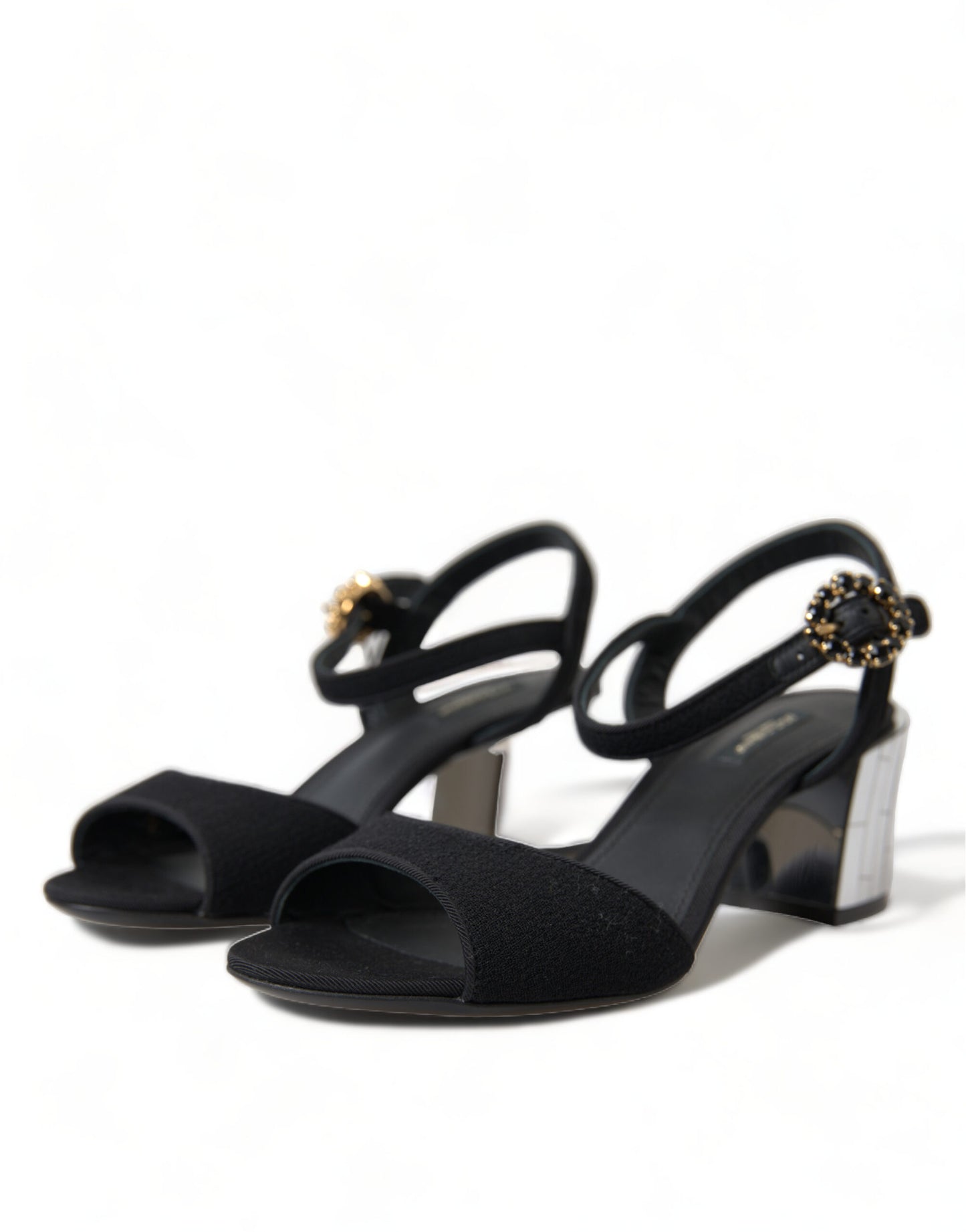 Dolce & Gabbana – Elegante Knöchelriemensandalen mit Spiegelabsätzen