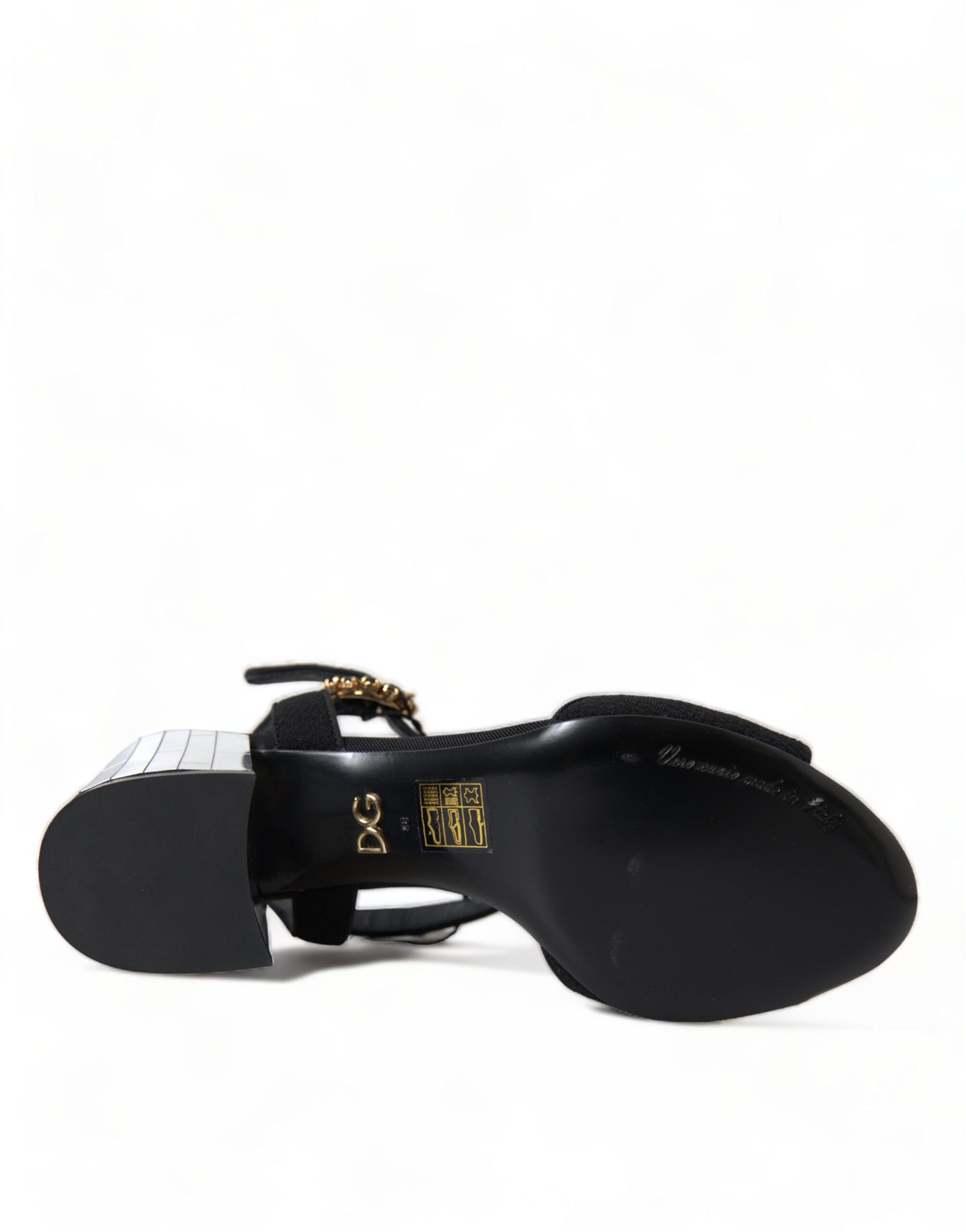 Dolce & Gabbana – Elegante Knöchelriemensandalen mit Spiegelabsätzen