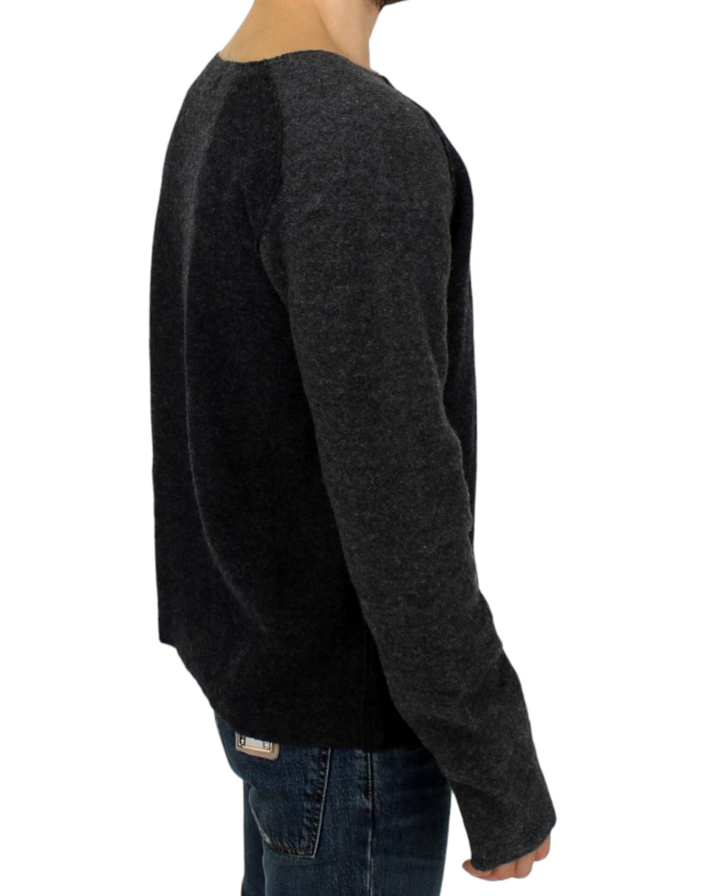 Maglione girocollo in lana grigio chic di Costume National