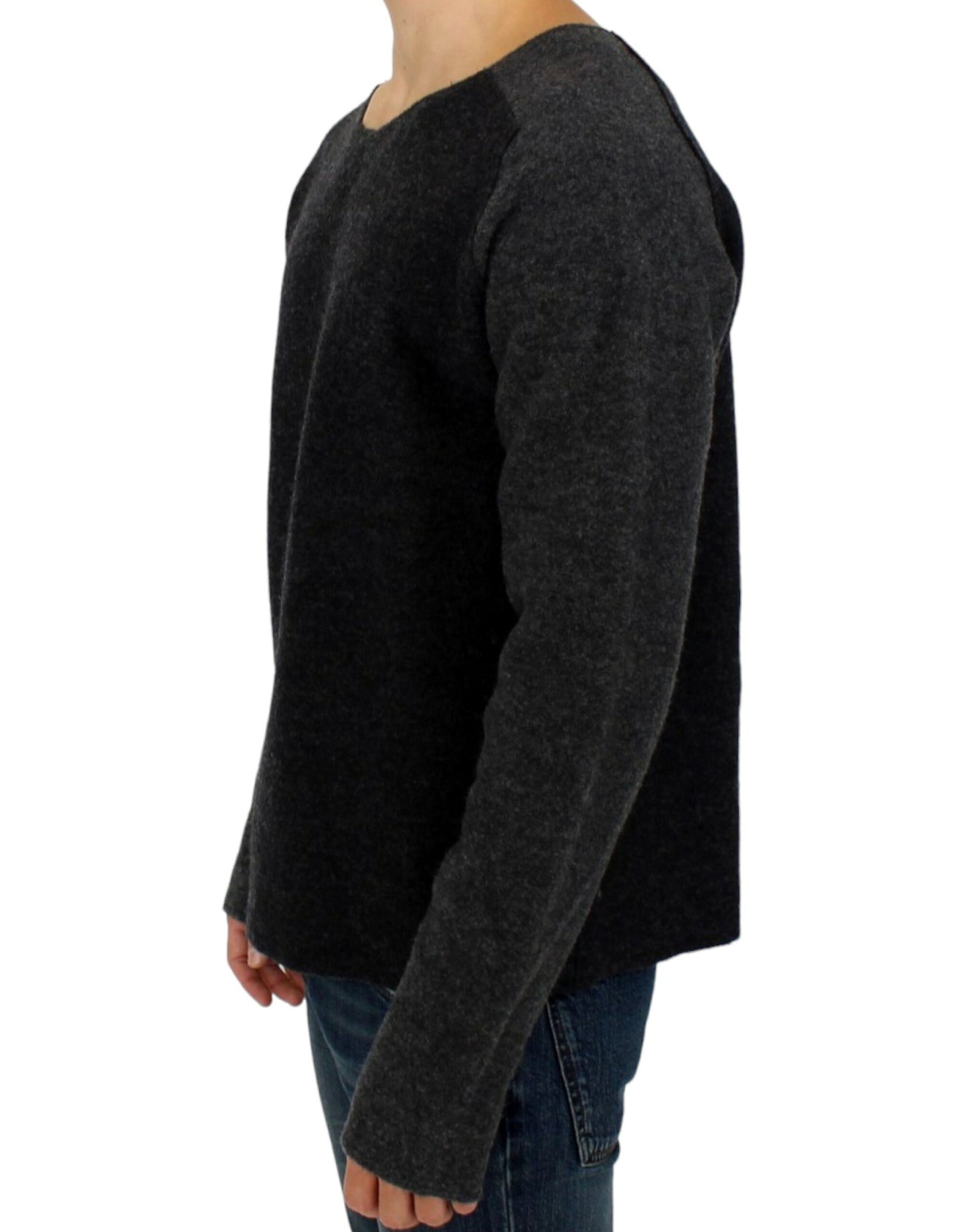 Maglione girocollo in lana grigio chic di Costume National