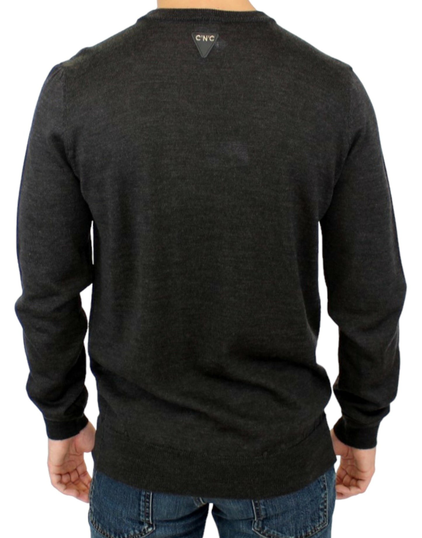 Maglione girocollo grigio elegante di Costume National