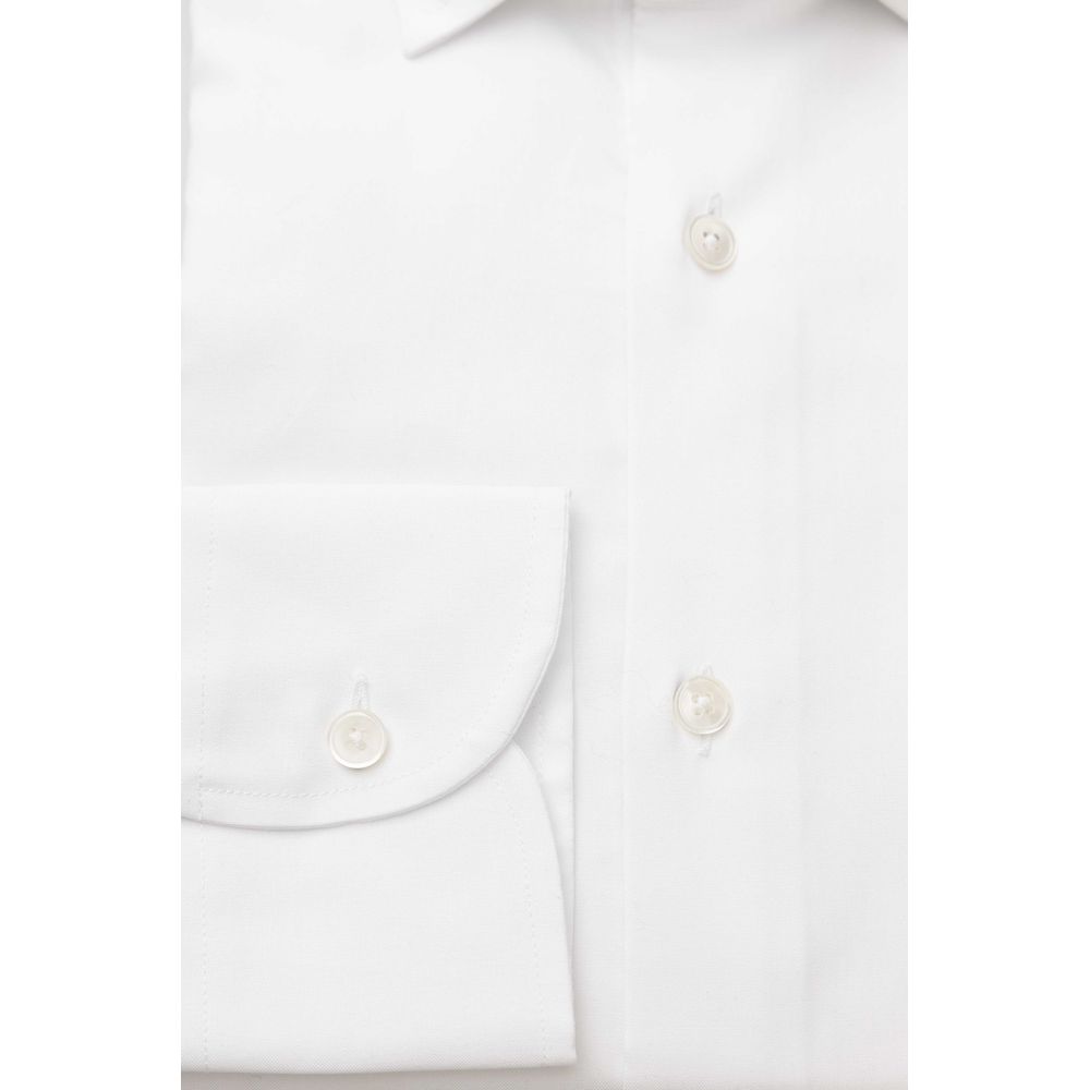 Camicia da uomo in cotone bianco Bagutta