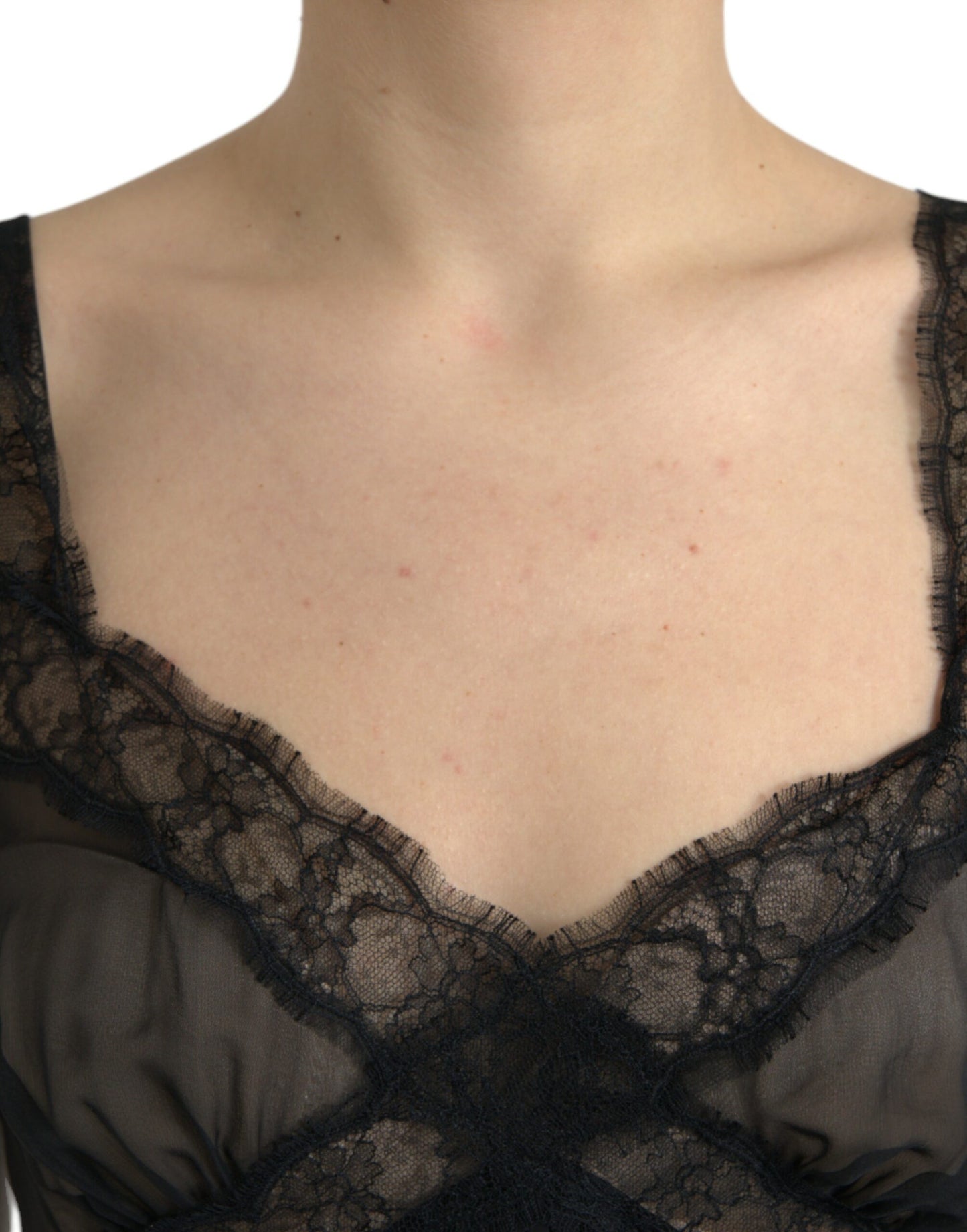 Dolce & Gabbana Elegantes Minikleid aus Chiffon-Seidenmischung