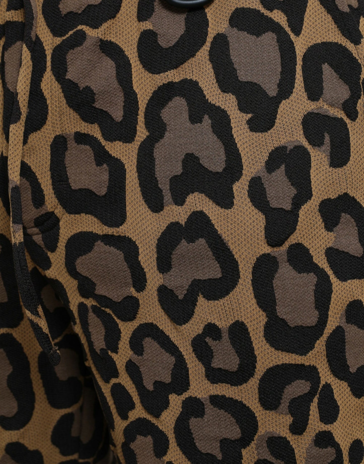 Pantaloni jogger in poliestere con stampa leopardata marrone Dolce & Gabbana