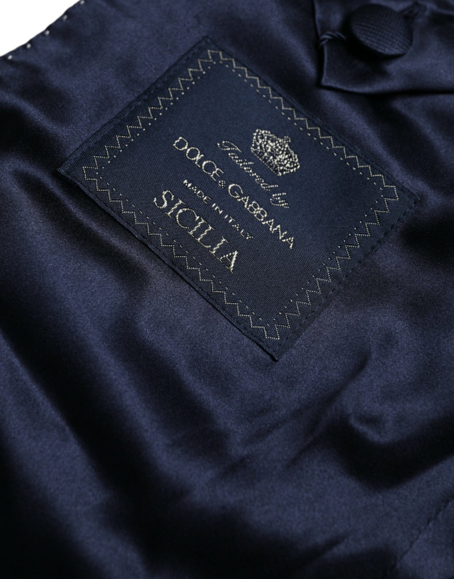 Dolce & Gabbana Gold SICILY Jacquard Einreihiger Mantelblazer