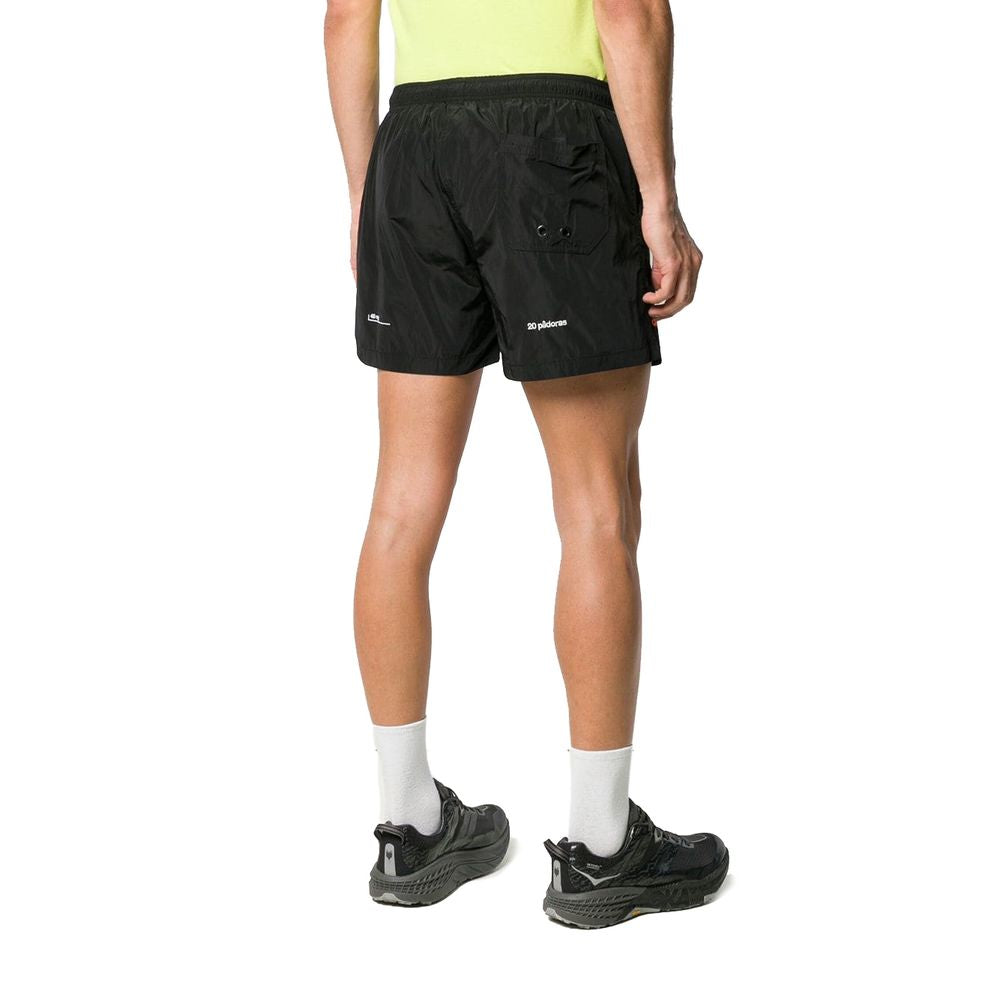 Marcelo Burlon Black Polyamide Men's Swimwear Boxer