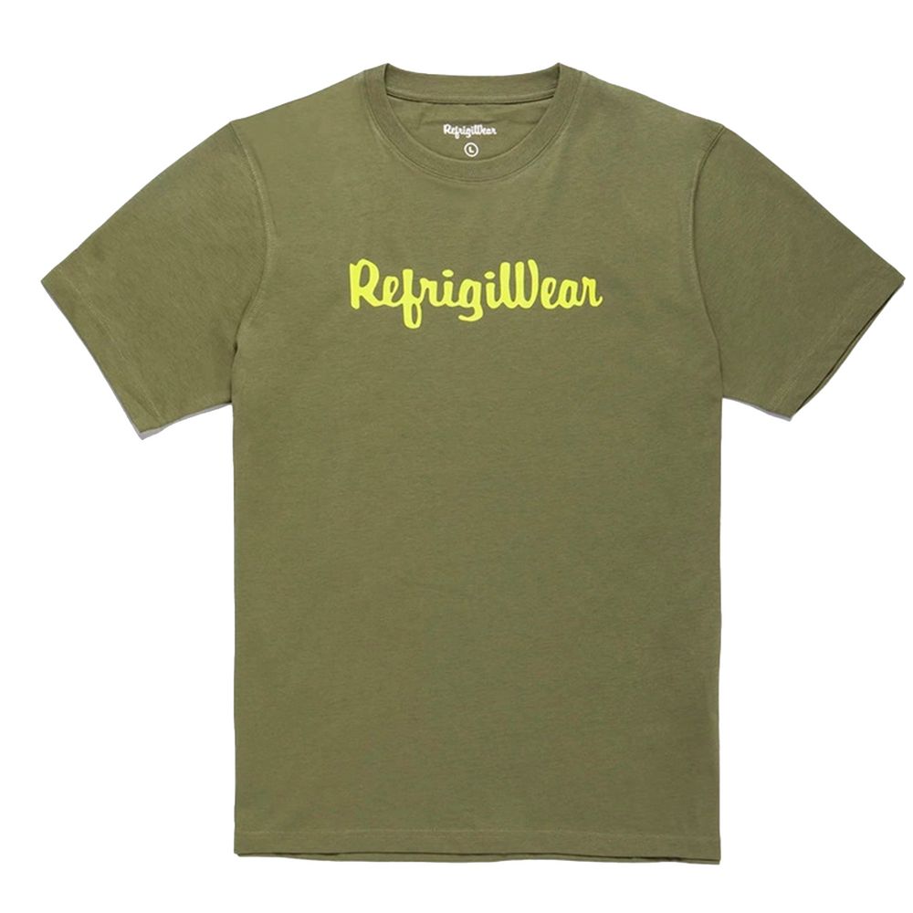 Refrigiwear Army-Baumwoll-T-Shirt mit Kontrastlogo