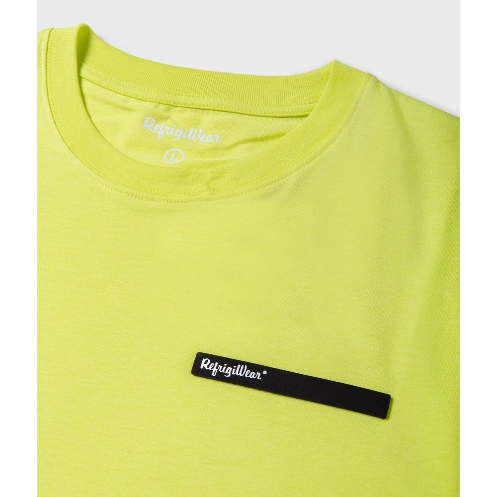 Refrigiwear Baumwoll-T-Shirt mit geprägtem Logo in Gelb