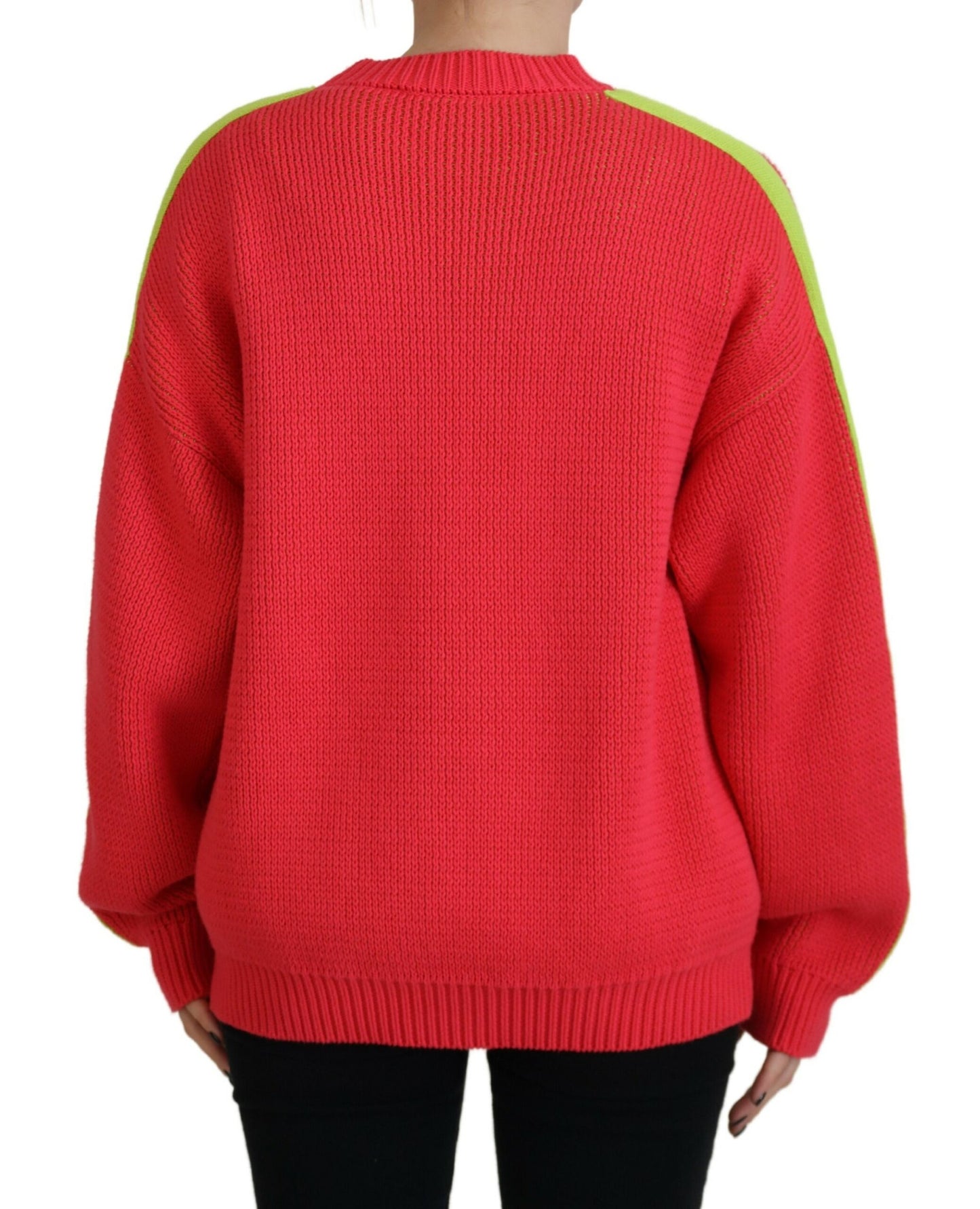 Dsquared² Mehrfarbiger Pullover aus gestrickter Baumwolle mit Rundhalsausschnitt