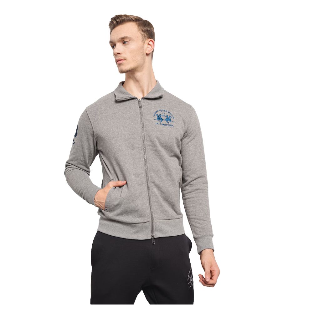 Maglione in cotone grigio La Martina