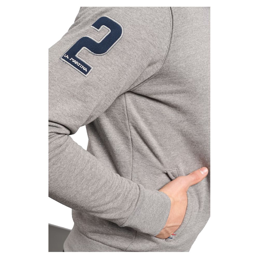 Maglione in cotone grigio La Martina