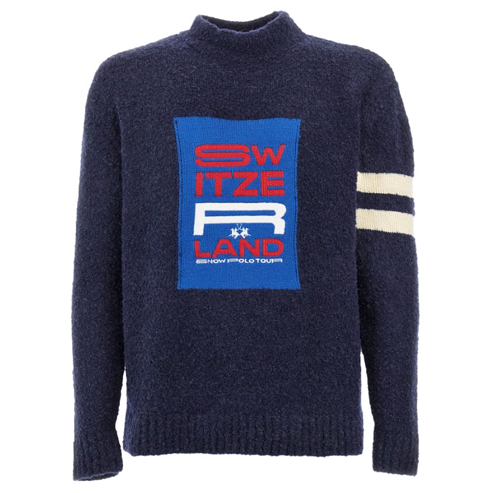 Maglione in poliammide blu La Martina