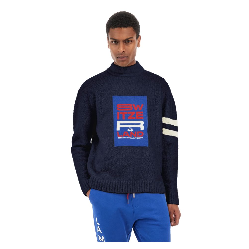 Maglione in poliammide blu La Martina