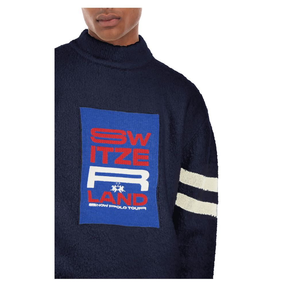Maglione in poliammide blu La Martina