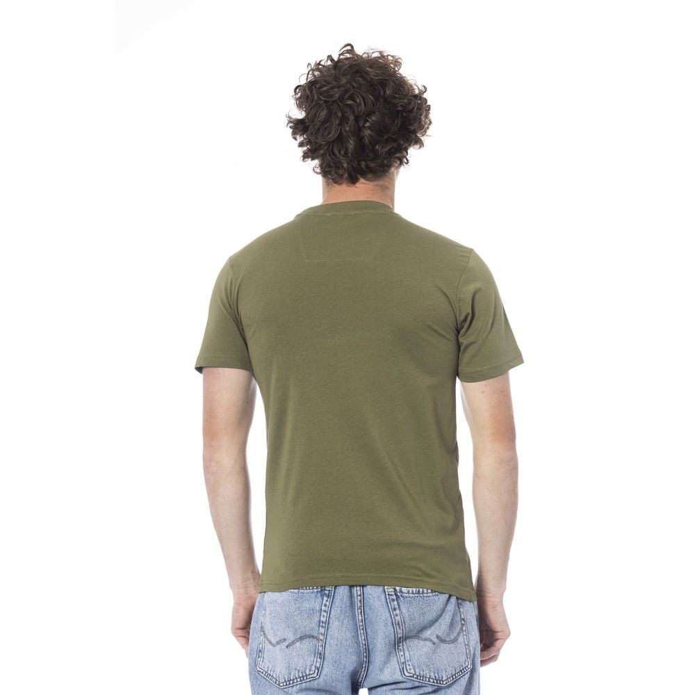 Cavalli Class "Green Cotton Men T-Shirt"