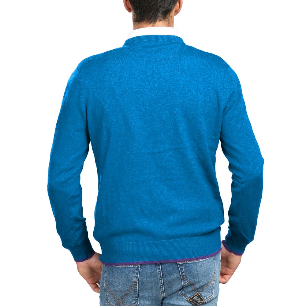 Maglione da uomo in cotone blu La Martina
