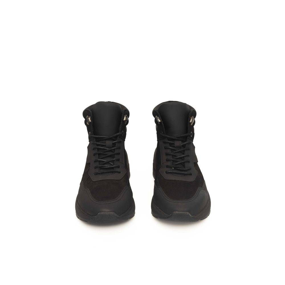 Cerruti 1881 Herren-Sneaker aus schwarzem Rindsleder