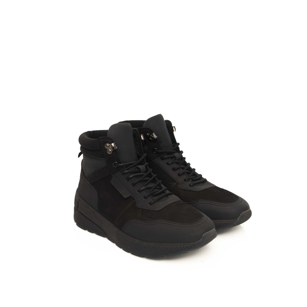 Cerruti 1881 Herren-Sneaker aus schwarzem Rindsleder