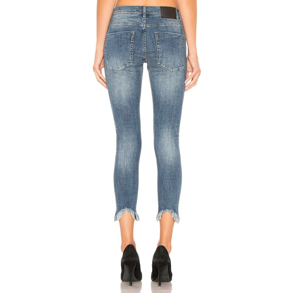 One Teaspoon – Jeans und Hose aus blauer Baumwolle