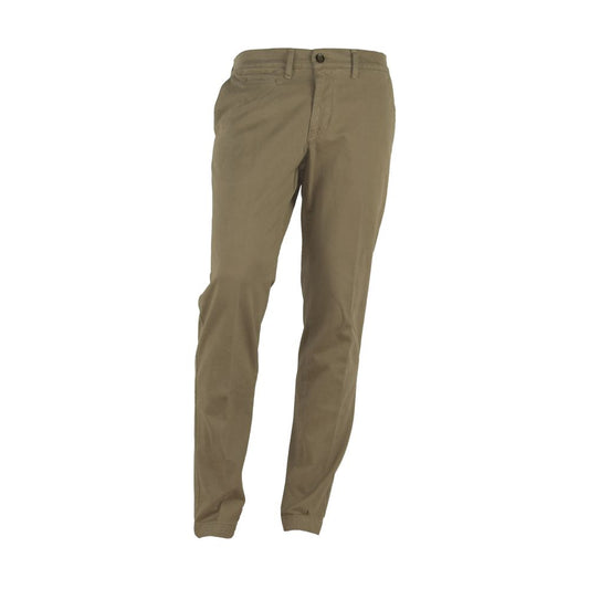 Made in Italy Brown Cotton Men Pant