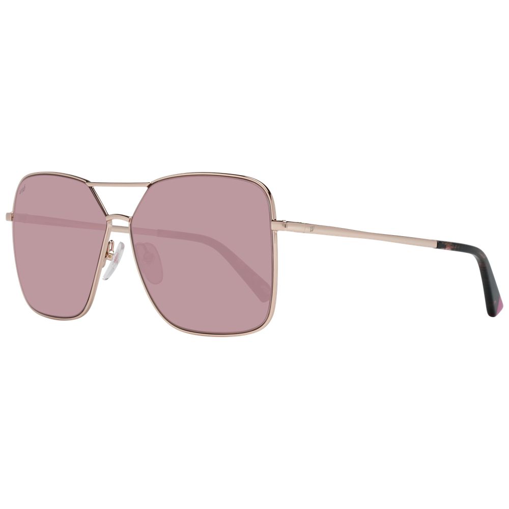 Web-Sonnenbrille für Damen in Roségold