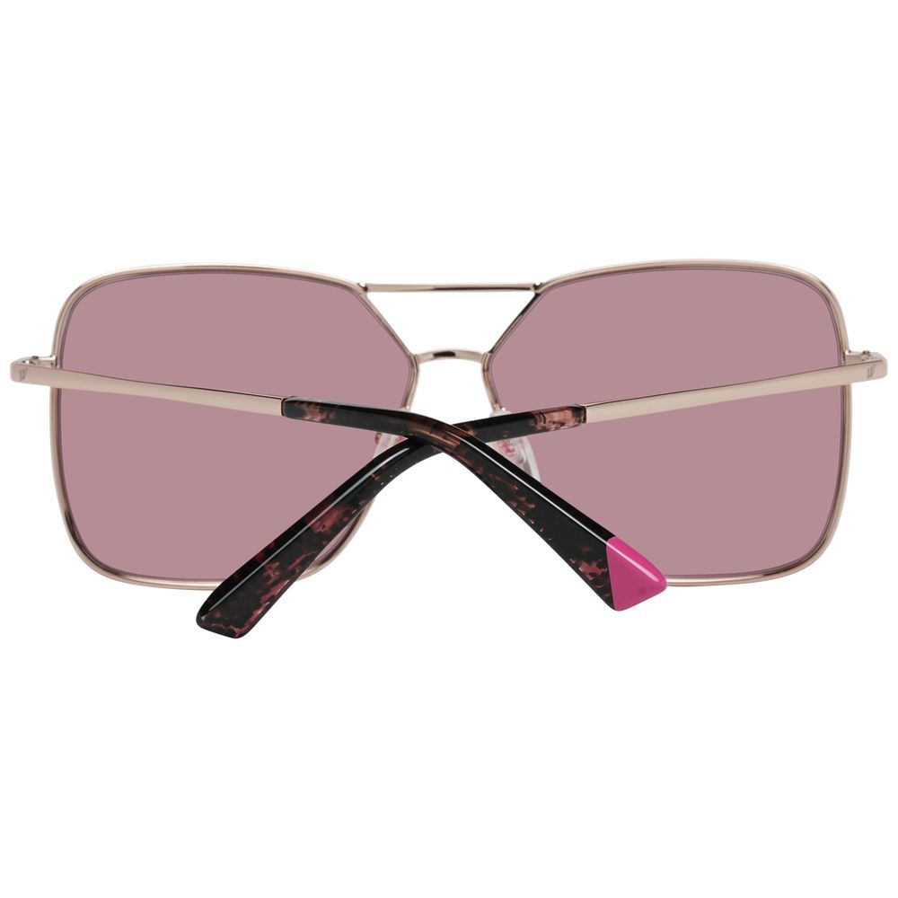 Web-Sonnenbrille für Damen in Roségold