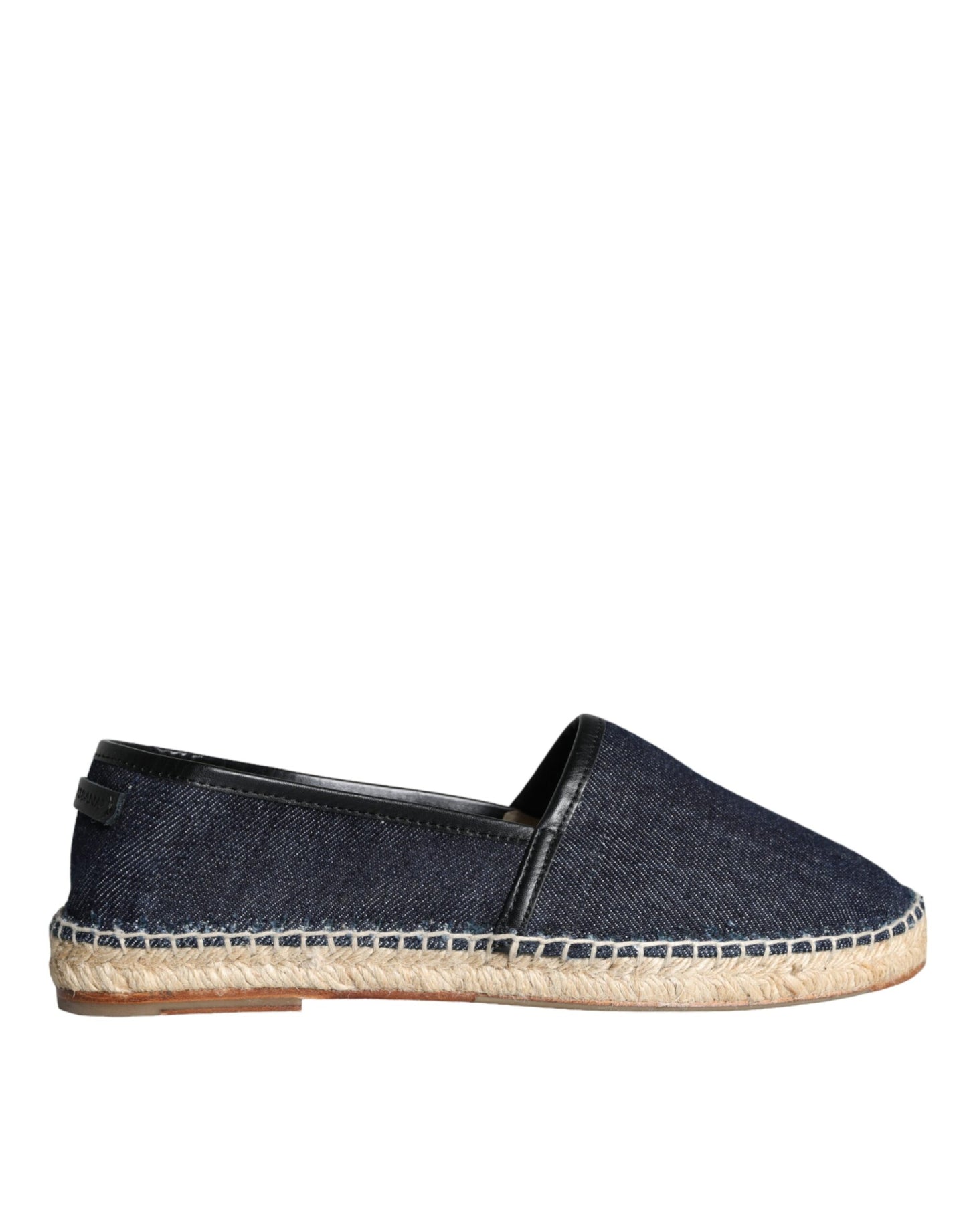Dolce & Gabbana Blaue Espadrilles aus Denim-Baumwollleder