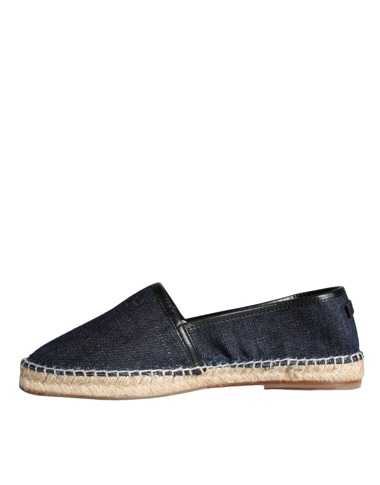 Dolce & Gabbana Blaue Espadrilles aus Denim-Baumwollleder